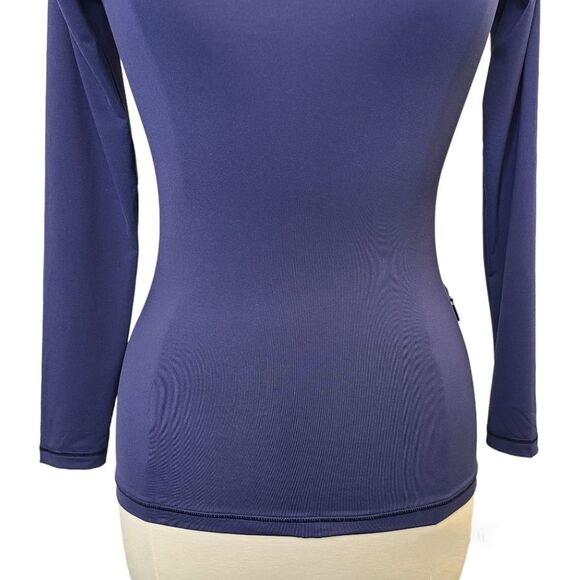 NWT Athleta Women' S North Point Rashguard Navy Blue Long Sleeve Fitted Swim Top - Picture 6 of 11